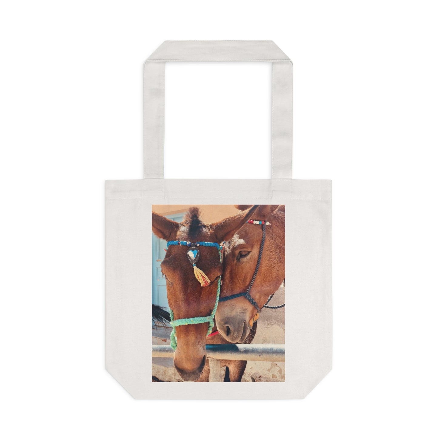 Donkeys of Santorini (Cotton Tote Bag)